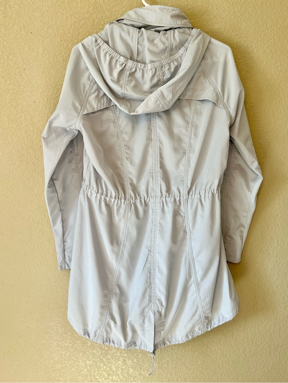 Athleta Light Gray Zip-Front Utility Anorak Rain Jacket Size XS - Picture 7 of 12